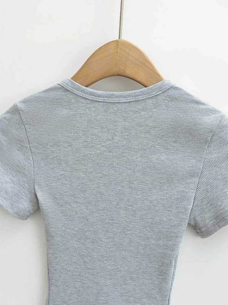 Damen Slim Fit Crop Top