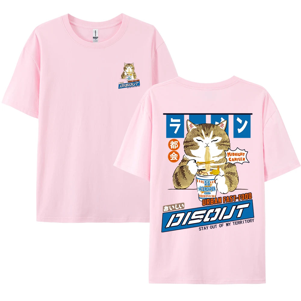 Oversize T-Shirt – Harajuku Cat Print | Japan Style