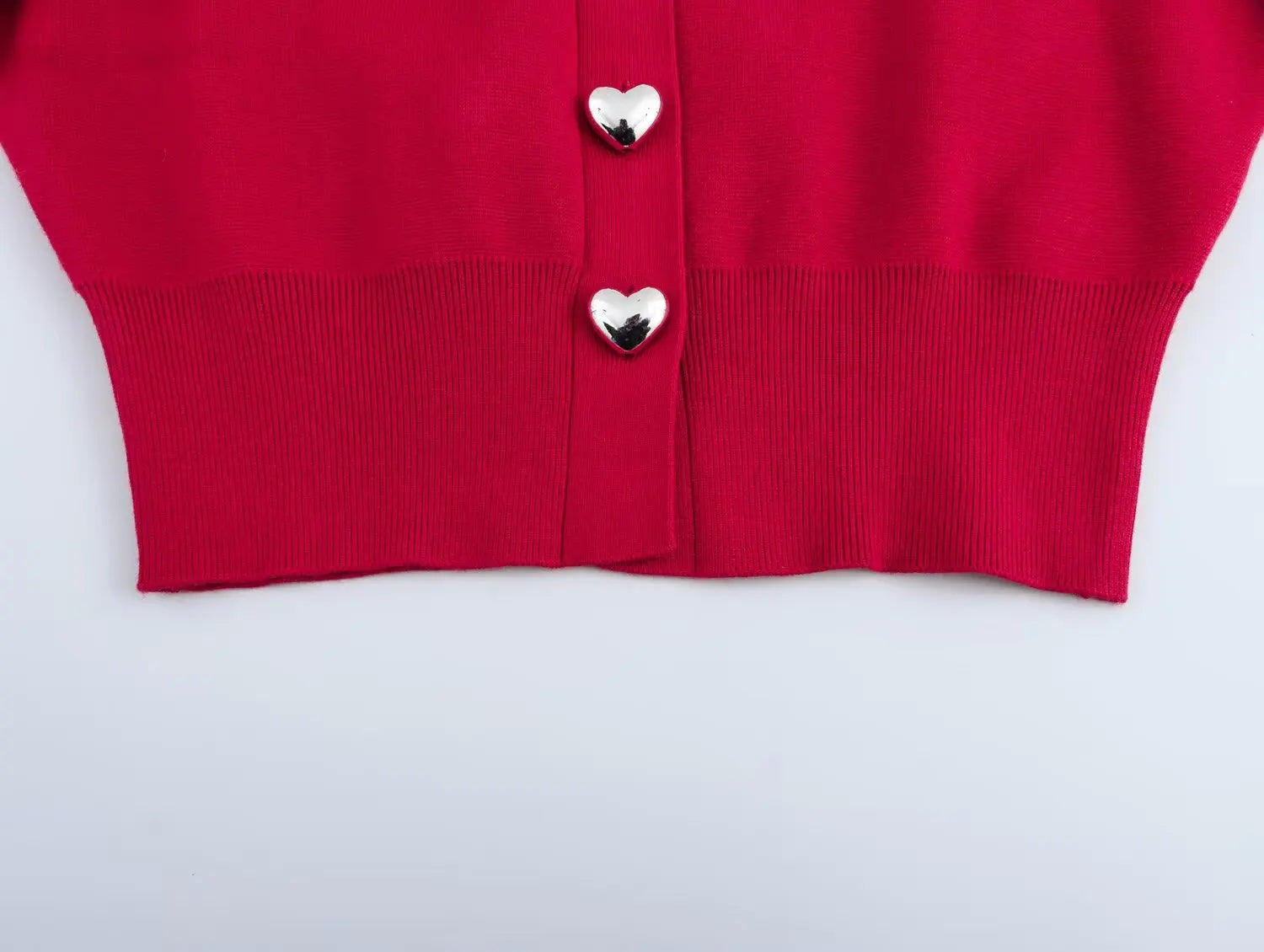 Damen Cropped Knit Cardigan – Button Front Sweater