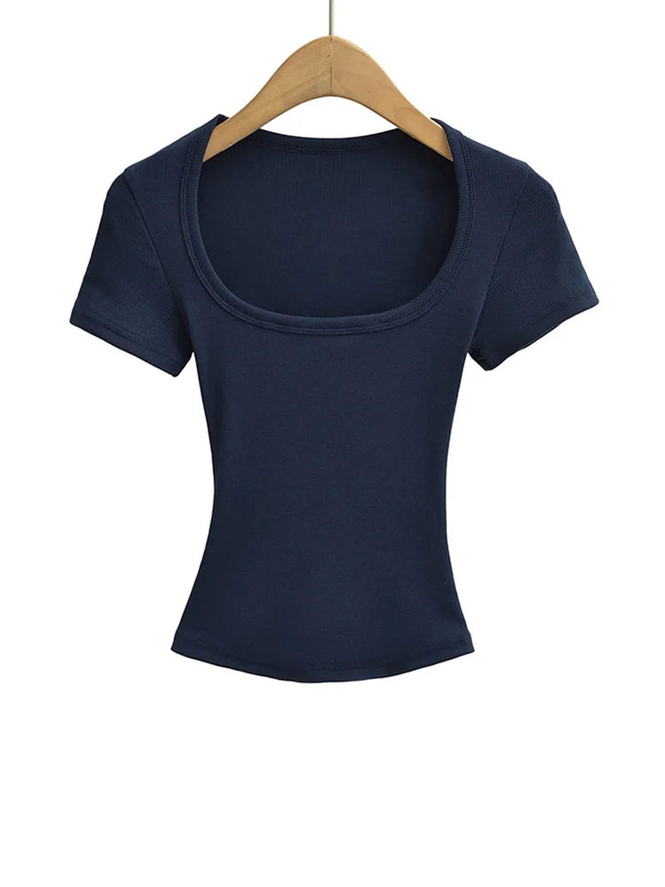 Damen Slim Fit Crop Top