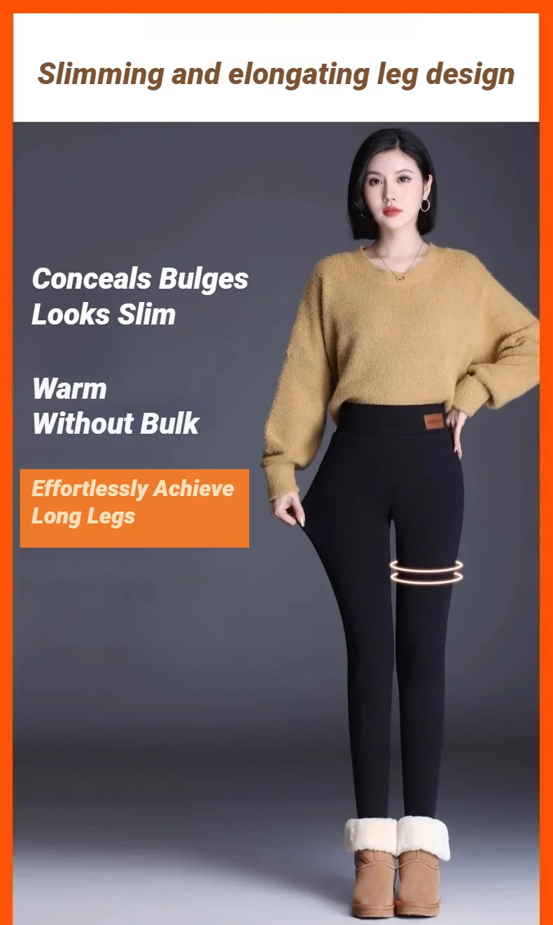 Damen Winter Leggings High Waist – Thermo Fleece & Stretch