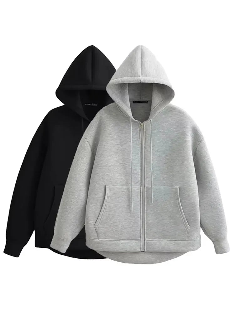 Damen Oversize Hoodie Jacke