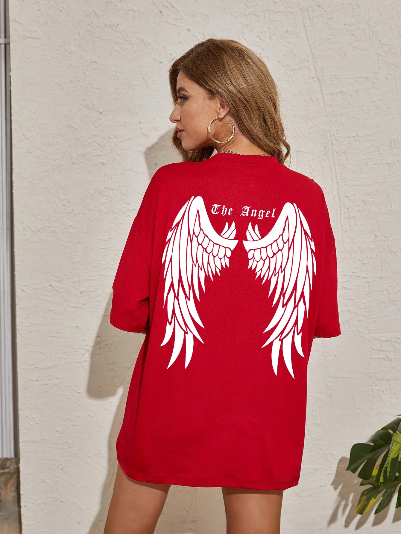 Damen Oversize T-Shirt – Dark Angel Wing