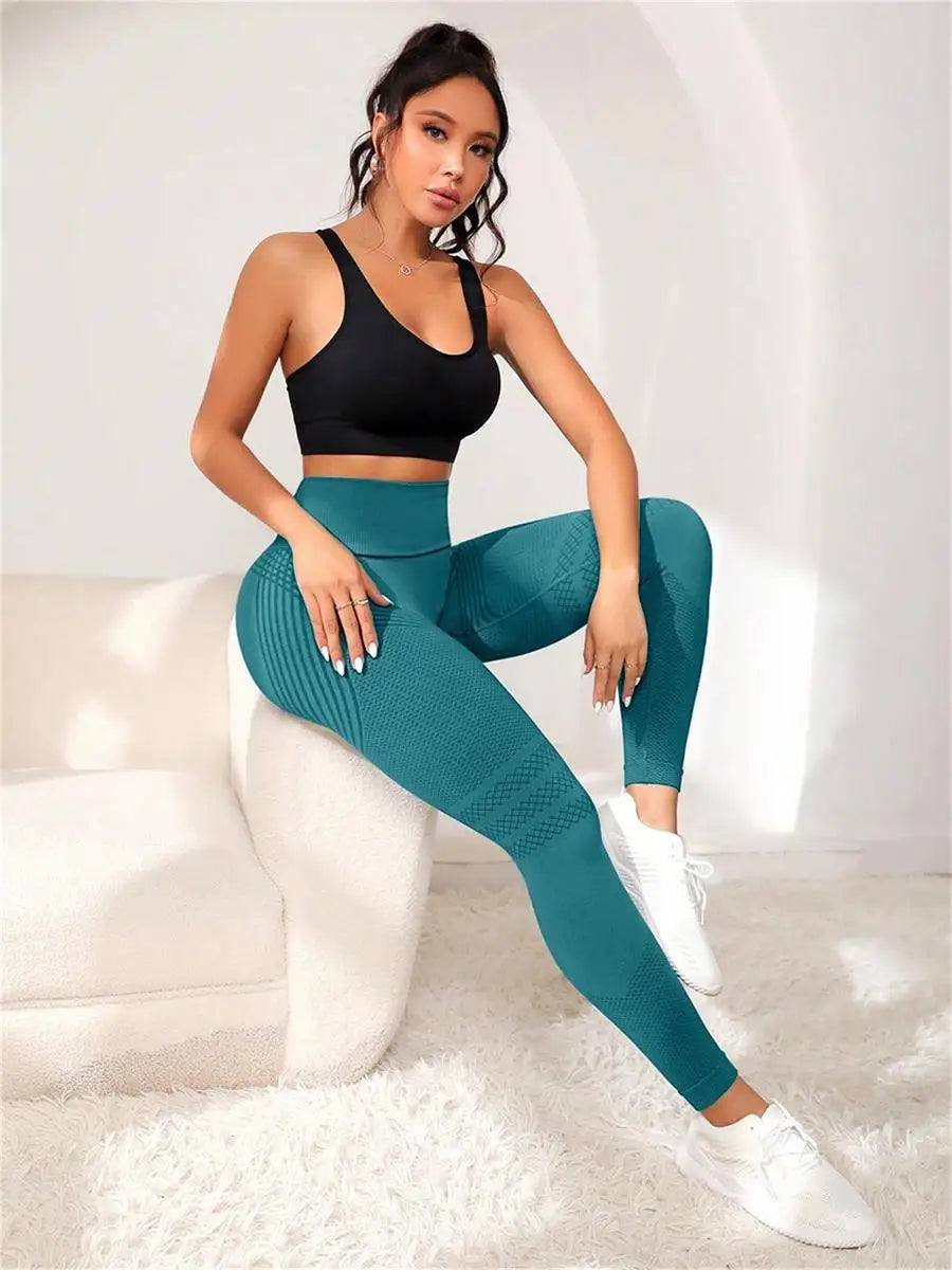 Damen Sport Leggings High Waist – Seamless Hip Lift