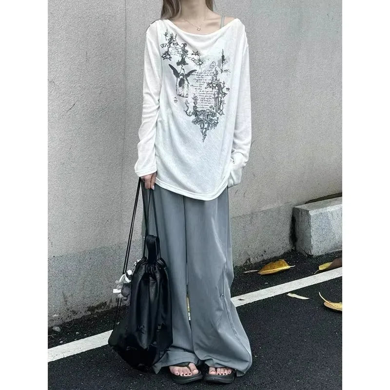 Damen Oversize Langarm Shirt