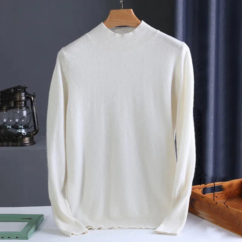 Damen Turtleneck Pullover Slim Fit – Strick Langarm