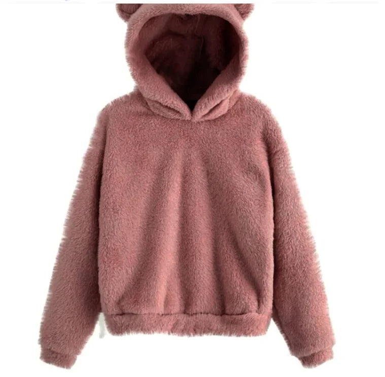 Damen Langarm Hoodie – Kaninchenohren Design