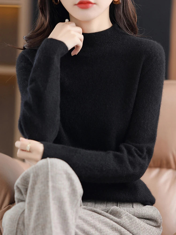 Damen Merino Sweater 100% Wolle