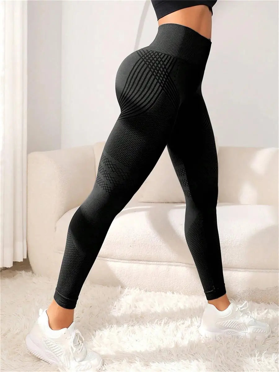 Damen Sport Leggings High Waist – Seamless Hip Lift