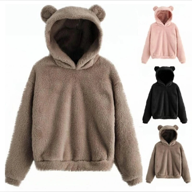 Damen Langarm Hoodie – Kaninchenohren Design