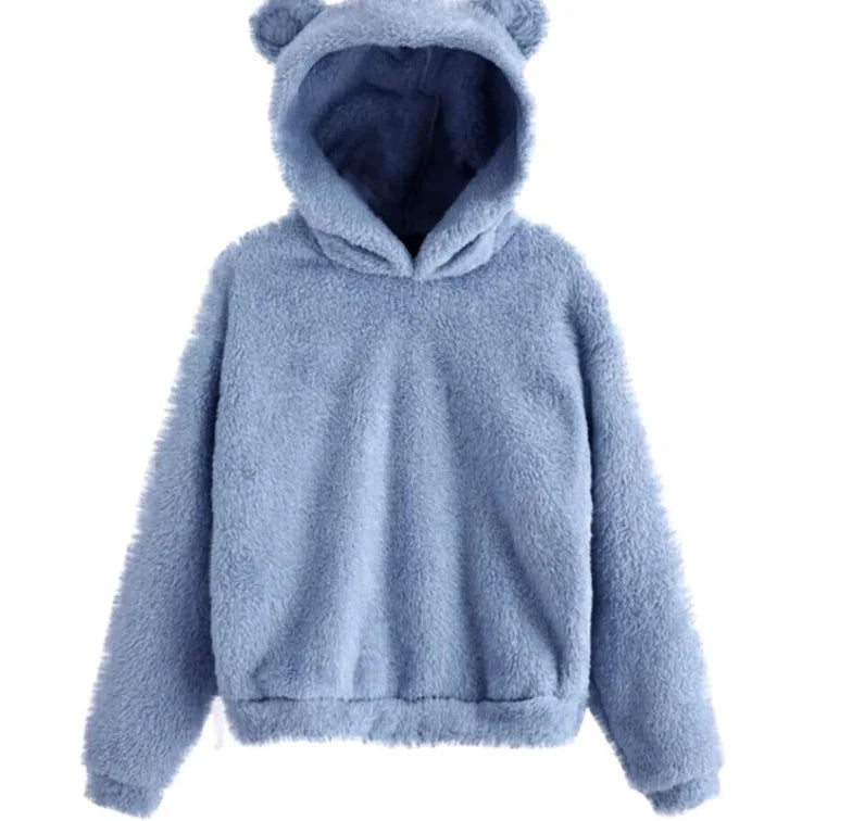 Damen Langarm Hoodie – Kaninchenohren Design