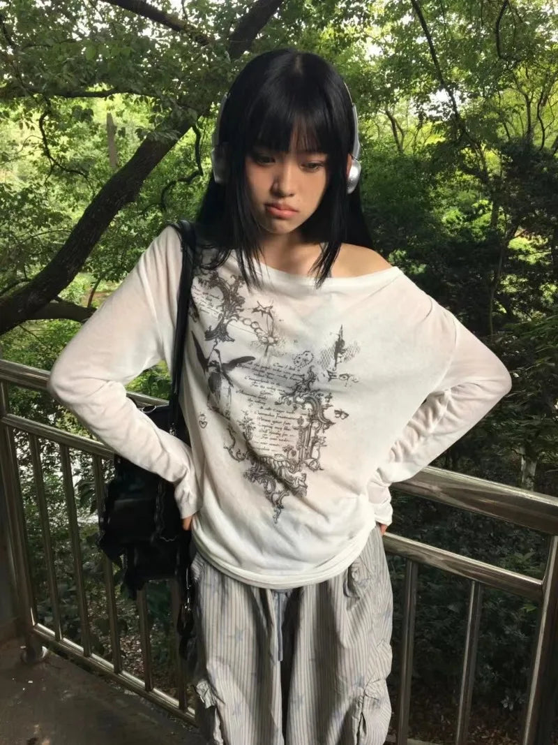 Damen Oversize Langarm Shirt