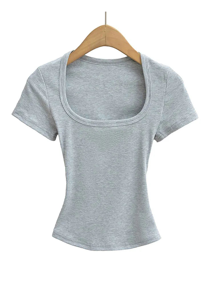 Damen Slim Fit Crop Top