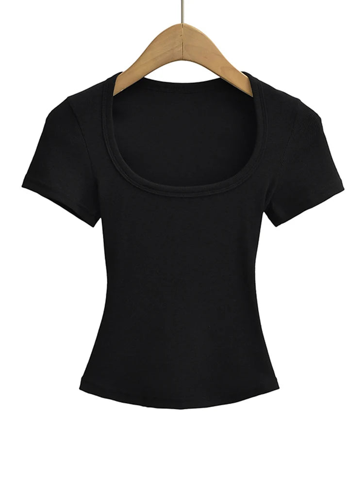 Damen Slim Fit Crop Top