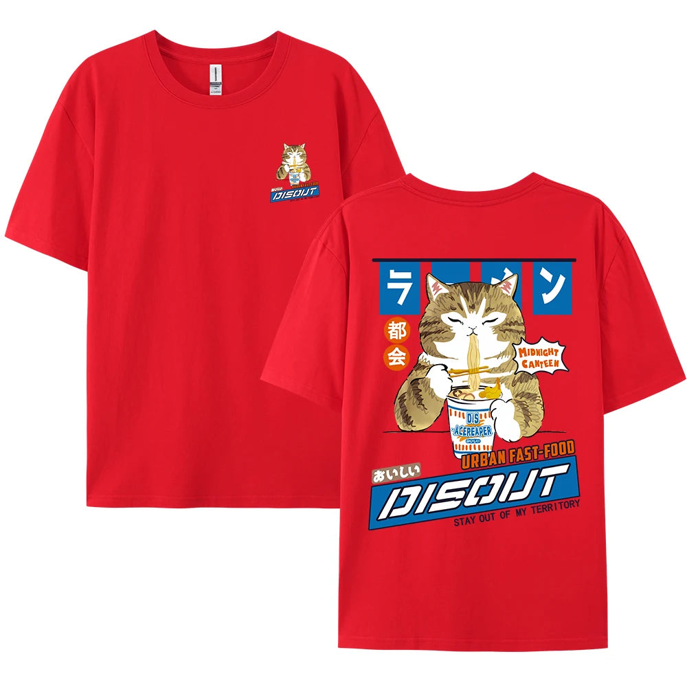 Oversize T-Shirt – Harajuku Cat Print | Japan Style