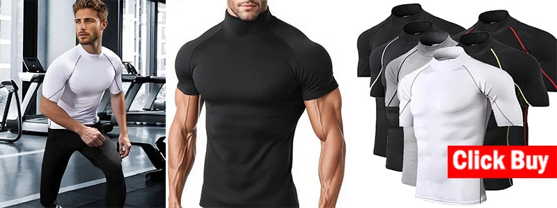 Herren Sport Kompressionsshirt – Langarm Quick Dry