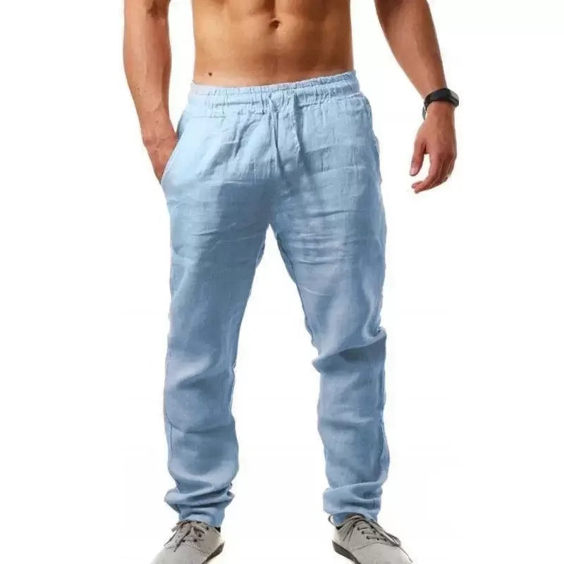 Herren Sommer Hose – Baumwolle - Leinen