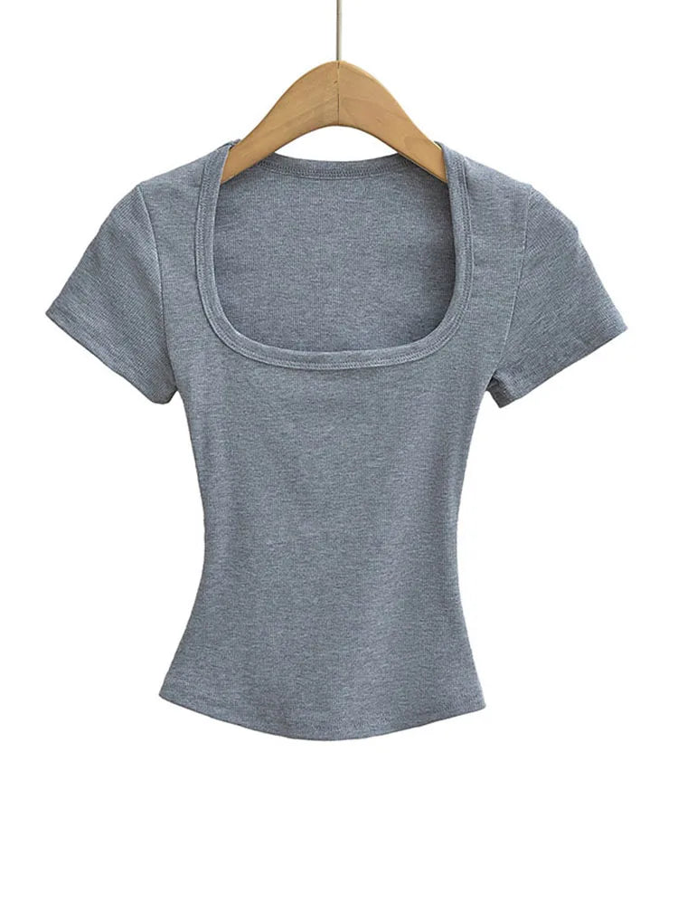 Damen Slim Fit Crop Top